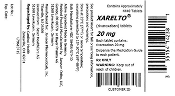 Xarelto (Rivaroxaban) Tablet, Film Coated [Cardinal Health]