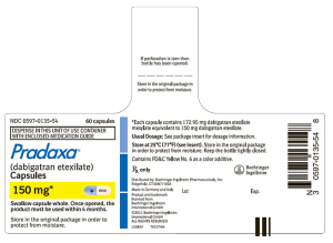 Pradaxa 150mg label image Pradaxa 150mg label image