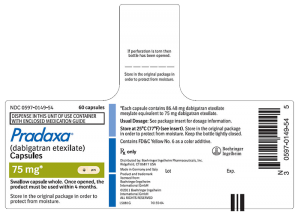 Pradaxa 75mg label image